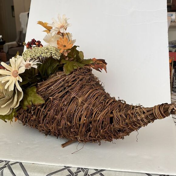 CORNUCOPIA OF AUTUMN COLORS ARRANGEMENT - Picture 4 of 10